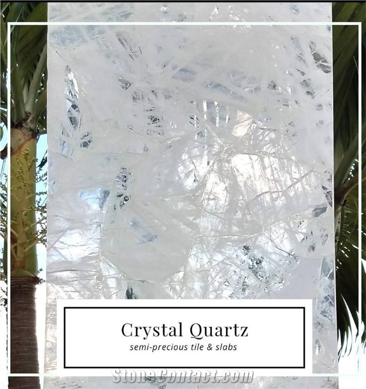 Gemstone Panel, White Quartz Semiprecious Stone Slab With Backlit
