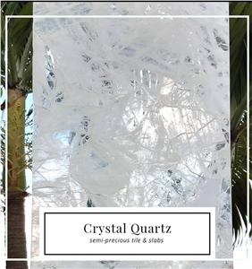 Gemstone Panel, White Quartz Semiprecious Stone Slab With Backlit