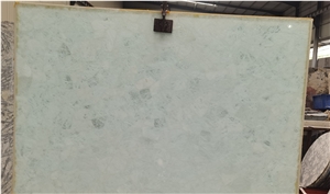 Gemstone Panel, White Quartz Semiprecious Stone Slab With Backlit