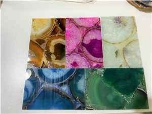 Sample To Agate Slab,Blue/Pink/Green/White/Yellow,Gemstone