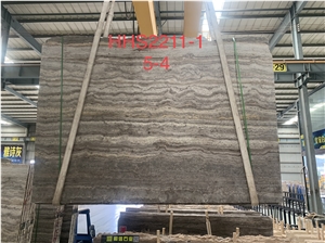 Iranian Silver Travertine Honed&Unfilled Big Slabs