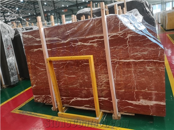 Rosso Alicante/Rojo Kristel Red Marble Polished Slabs
