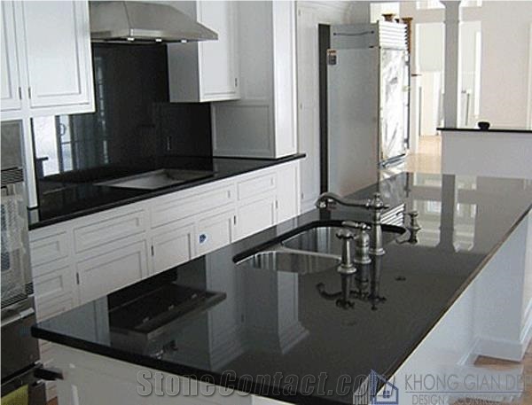 Black Granite Slab, Tiles