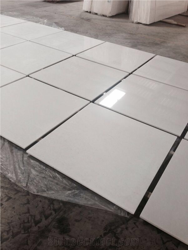 Cream White Marble Tiles, Slab