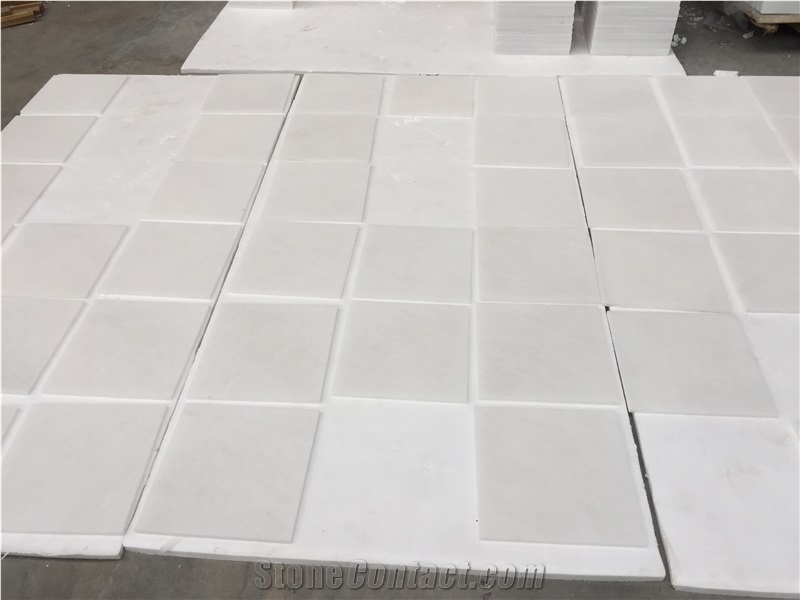 Cream White Marble Tiles, Slab
