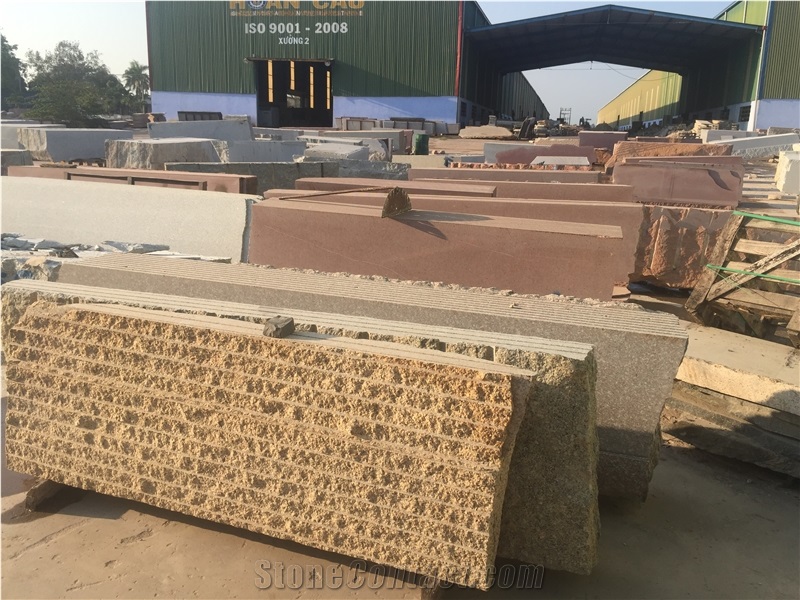 Yellow Granite Cobblestone, Pavers, Cubestone