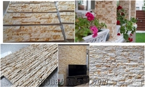 Yellow Marble - Cultured Wall Panels, Split Face
