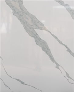 9060 Artificial White Marble Quartz Stones