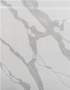 9060 Artificial White Marble Quartz Stones
