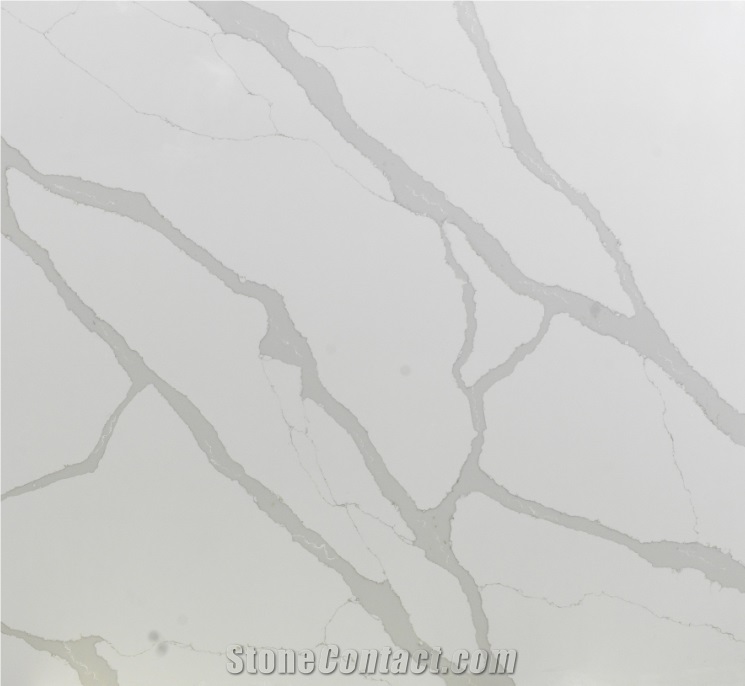 Artificial Calacatta Quartz Stone Jumbo Size