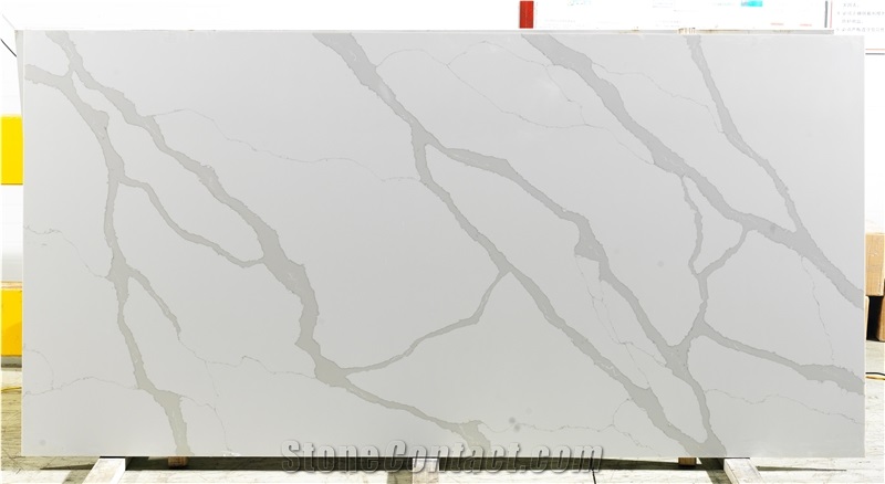 Artificial Calacatta Quartz Stone Jumbo Size