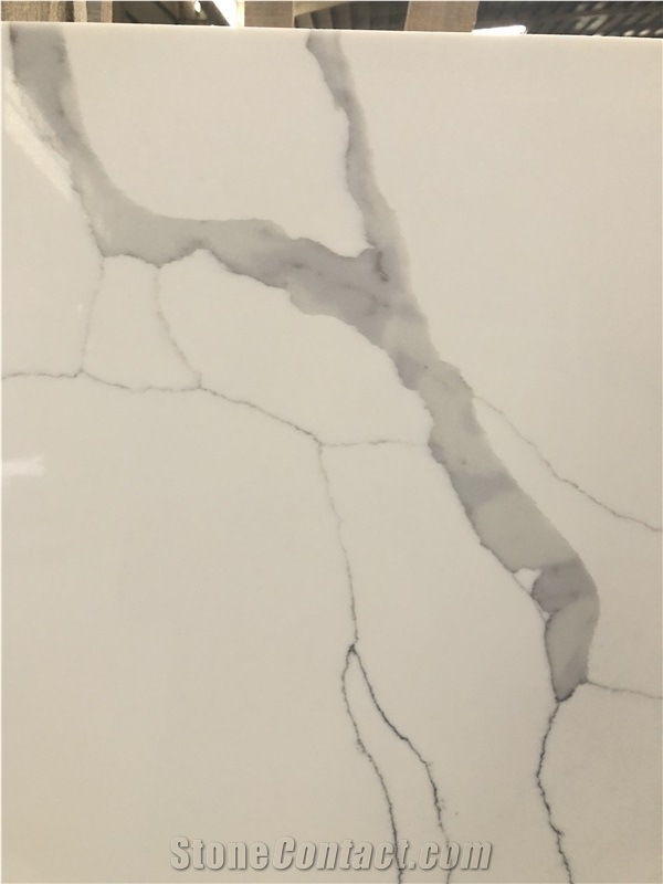 Artificial Quartz Stone Calacatta Slabs Pretty Price