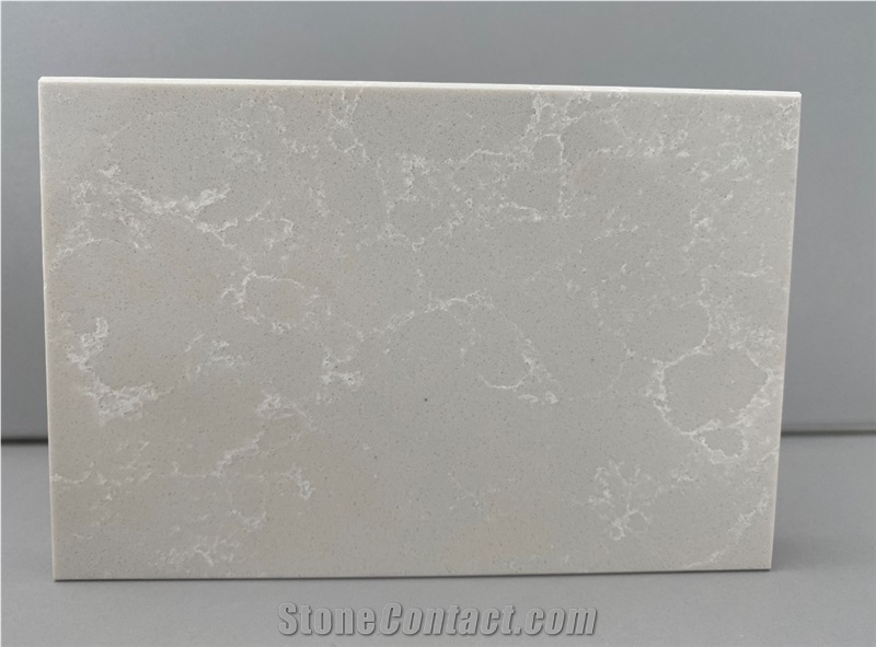 Beige Background Quartz Slab