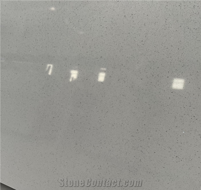 Black Fine Grain White Background Quartz Slab