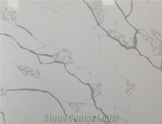 Calacatta Texture With High-End Luxury Surface Quartz Slabs