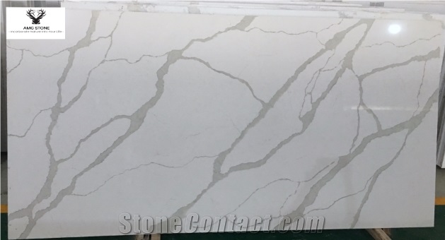 Customized White Quartz Stone Slabs 2023 By AMG