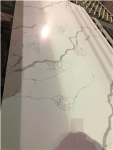 Glossy White  & Modern Calacatta Quartz Slabs