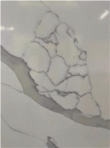 High-End Luxury Calacatta Quartz Glossy Surface