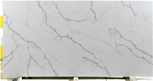 High-End Luxury Calacatta Quartz Glossy Surface