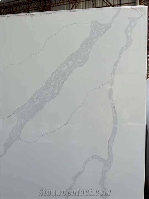 High-End Luxury Colors  Calacatta Quartz Slab