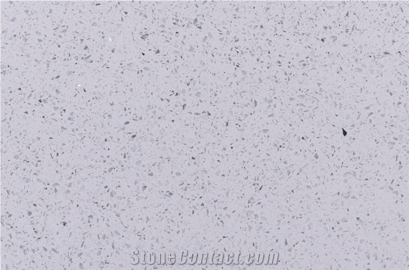 Quartz Slab With Fine Grain White Background