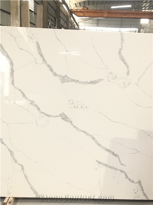 White Calacatta Quartz Stone Popular Style