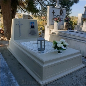 Artificial Tombstone - Model Donatello (White Pebbles)