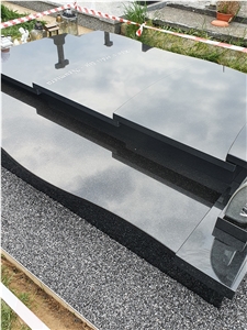 Double Grave With Absolute Black Granite