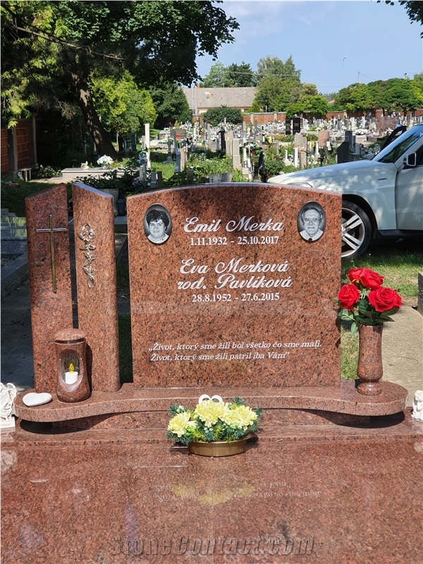 Vanga Red Granite Companion Monument
