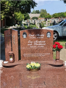 Vanga Red Granite Companion Monument