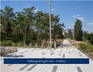 Cinzento Ariz Granite Walkway Pavement