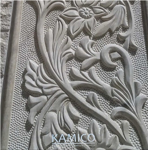 Ivory Beige Limestone Wall Relief