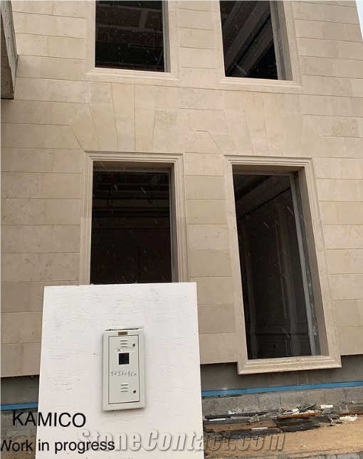 Spuma Beige Limestone Facade