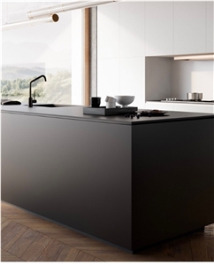 Black Porcelain Matte Kitchen Countertop