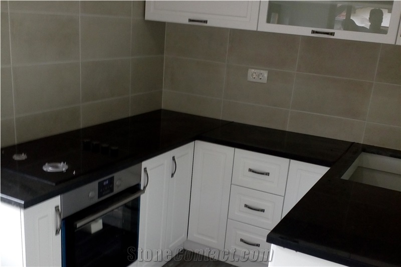 Absolute Black Granite Kitchen Countertop
