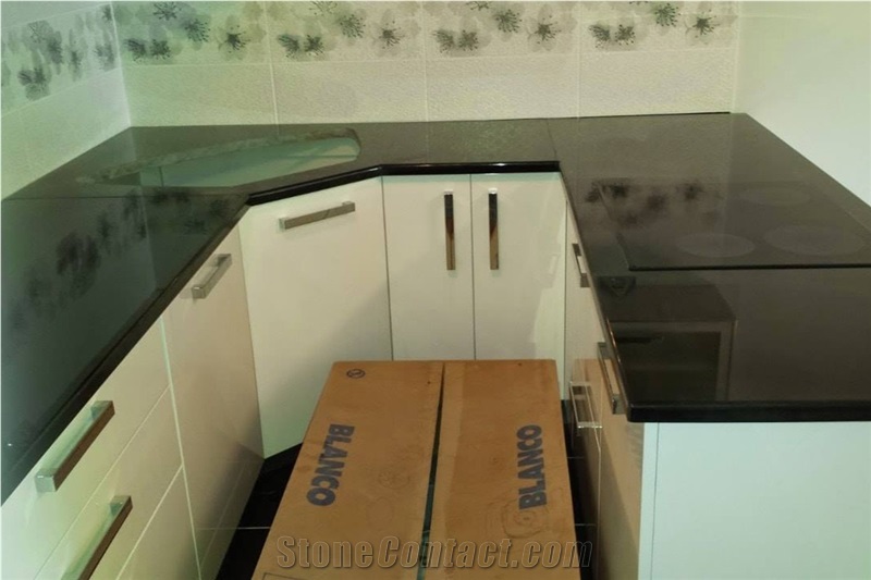 Absolute Black Granite Kitchen Countertop