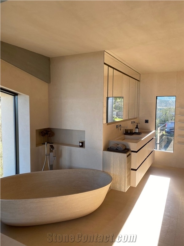 Silver Travertine Bathroom Design Project