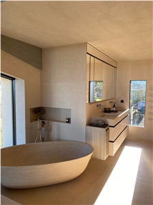 Silver Travertine Bathroom Design Project