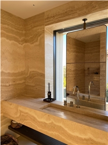 Silver Travertine Bathroom Design Project