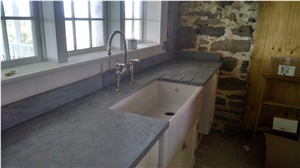 Vermont Soapstone Kitchen Countertop With Custom Farm Sink Vermont Soapstone Kitchen Countertop With Custom Farm Sink