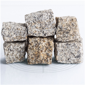 Split Granite Cobble Stone, Cube Stone Pavers 5X5x5 Cm