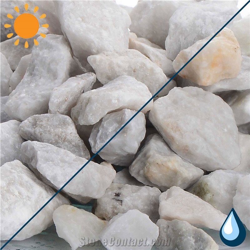 White Marble Crushed Stone, Decorative Chippings 16-32 Mm