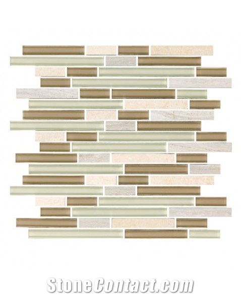 Midtown Claro 12X13.7 Glass Mosaic Wall Tiles