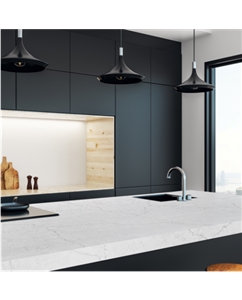 Studio Slabs - Carrara Select Quartz Kitchen Countertop