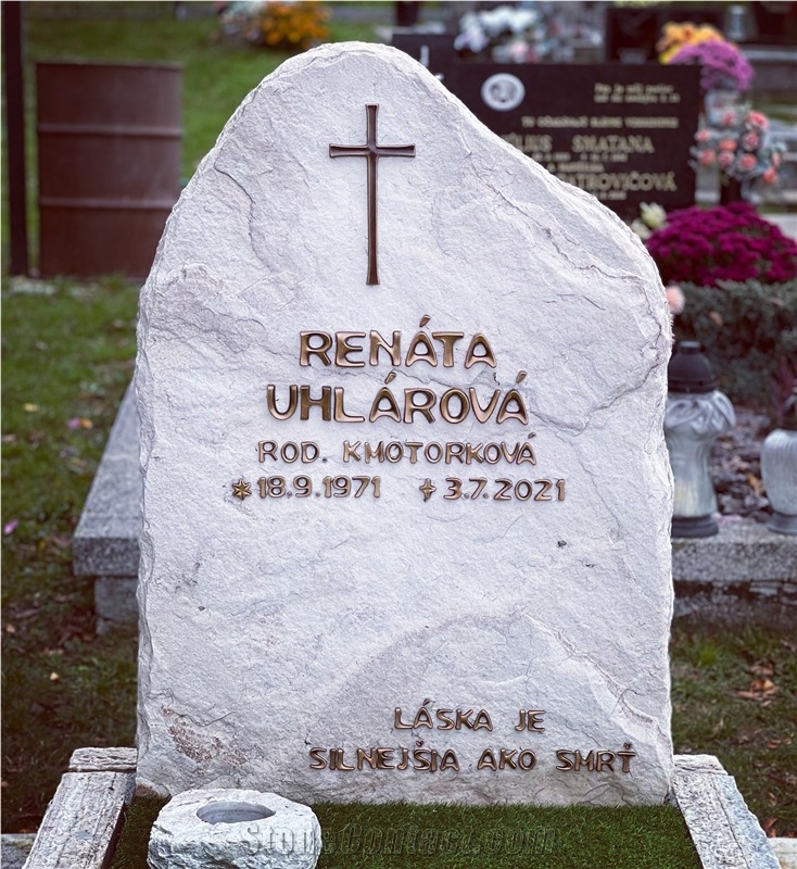White Marble Single Monument