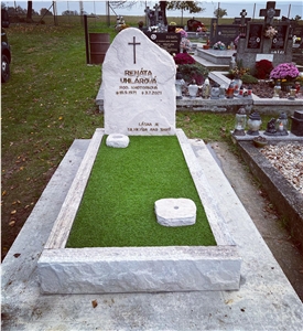 White Marble Single Monument