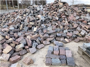 Small Granite Split Face Plate Wall Stone, Ashlar Stone