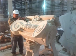 Limestone Column Capital