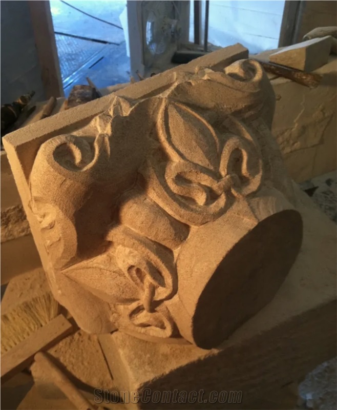 Limestone Column Capital