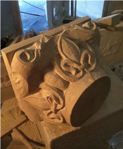 Limestone Column Capital